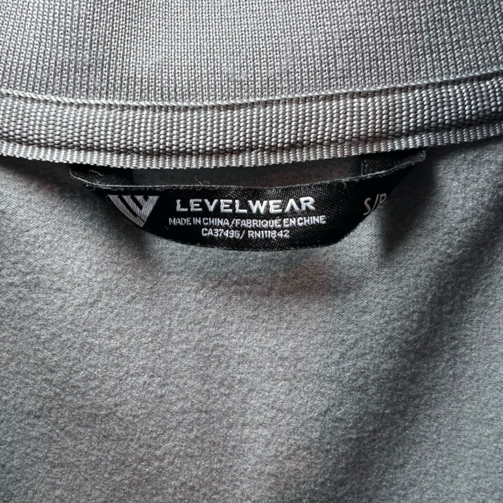 Levelwear Ultralite 1/4 Zip Pullover Jacket Gray Down Puffer Hybrid Logo Small - Picture 3 of 14